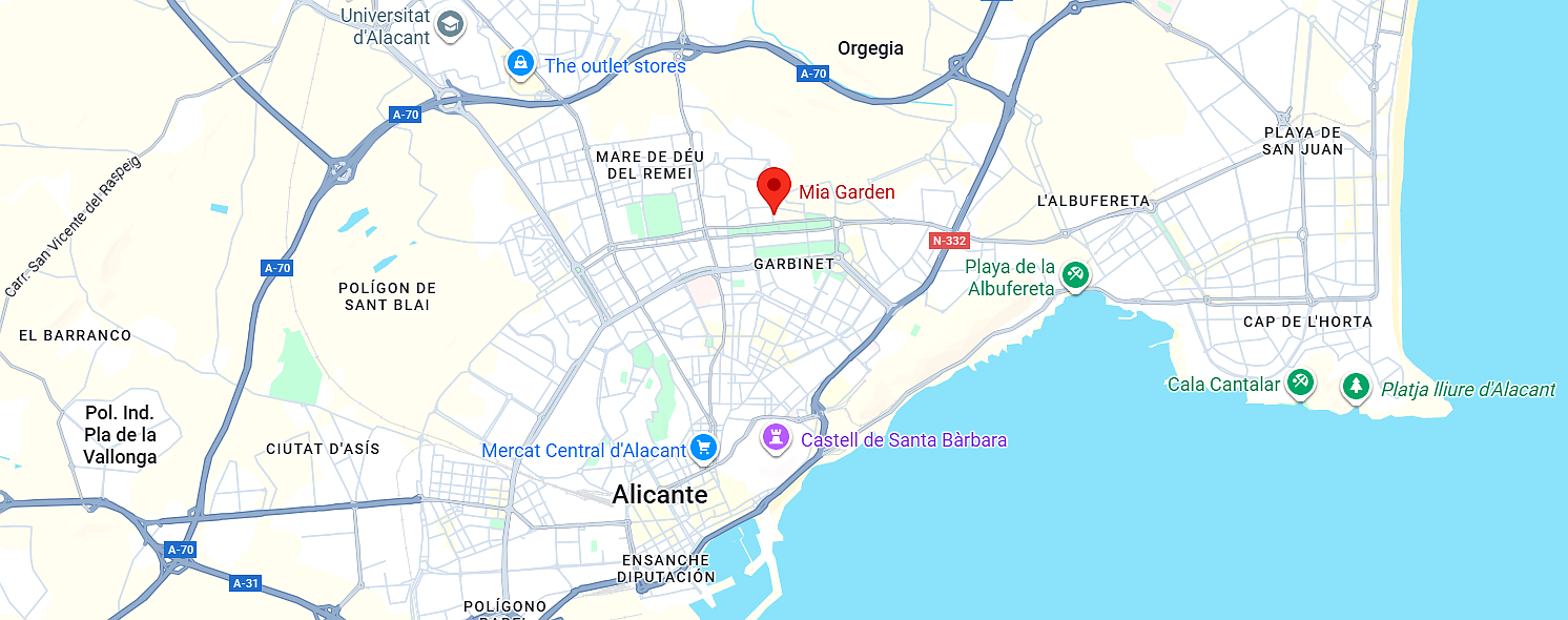 Mia Garden (Casa Estela) – mapa Alicante